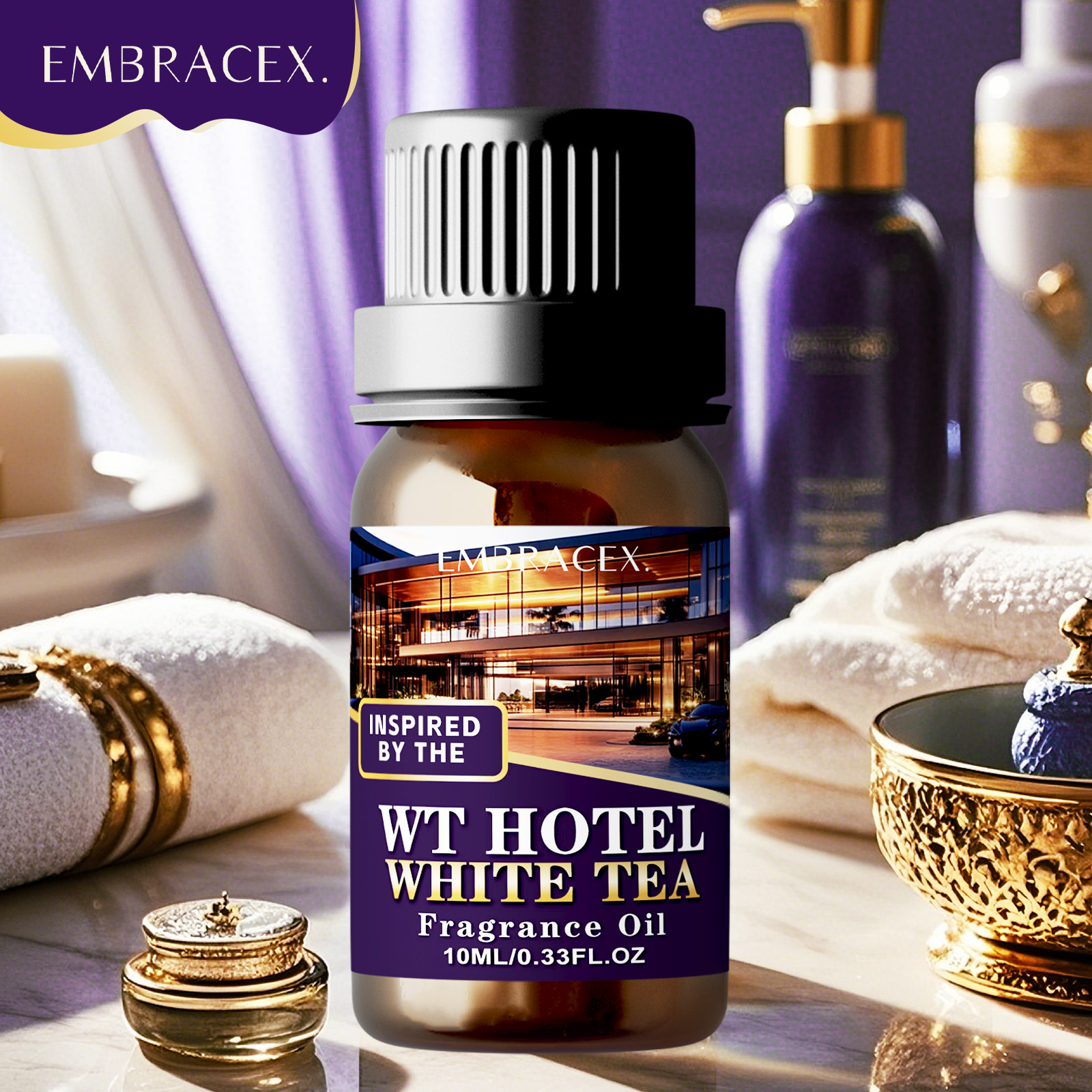 Aromatherapy Diffuser - 10ml Hotel White Tea Essential Oil