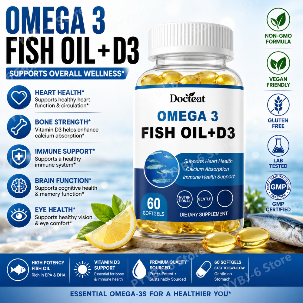 Wellness Health Nutrition - Omega-3 Fish Oil Supports Cardiovascular Wellness