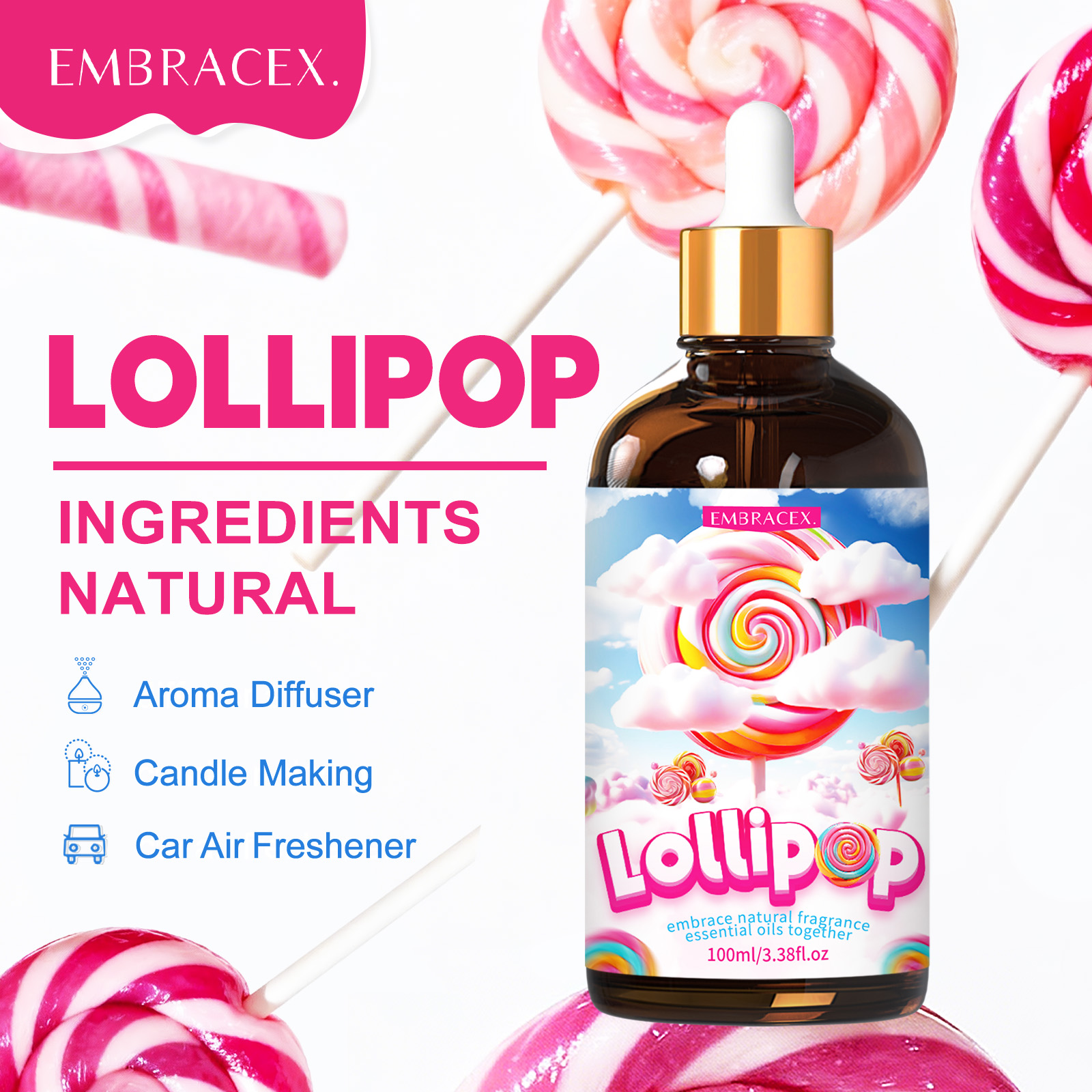 100ml Lollipop Essential Oil F – обзор и цена Aromatherapy Diffuser