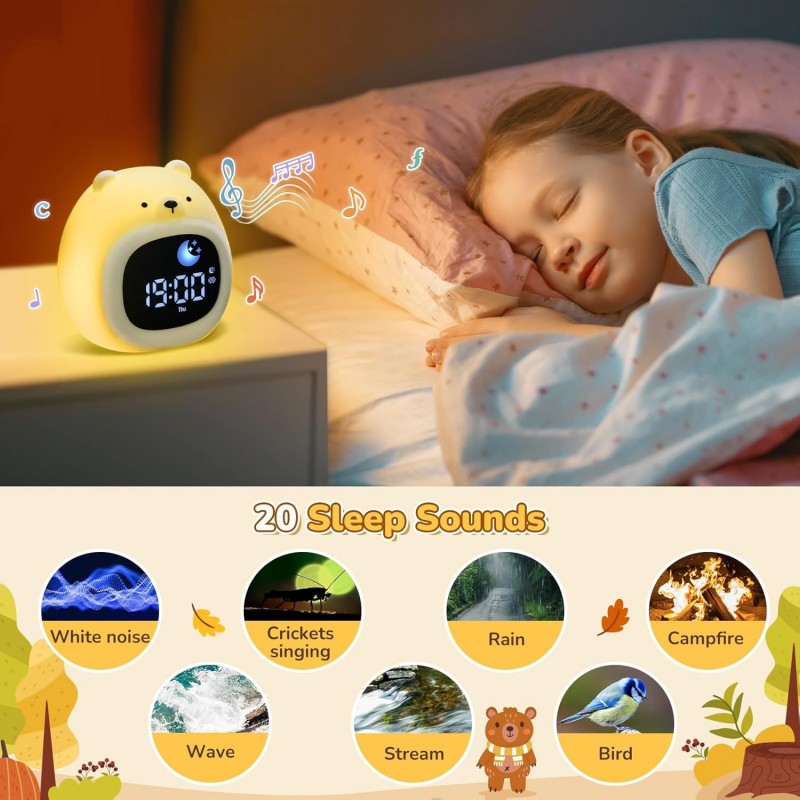 Alarm Clock for Kids Sleep Tra – обзор и цена White Noise Machine Sleep