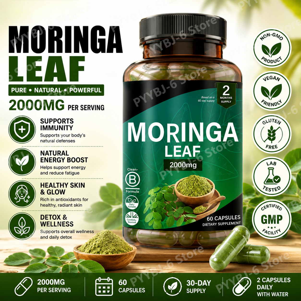 Moringa Capsules Natural Dieta – обзор и цена Wellness Health Nutrition