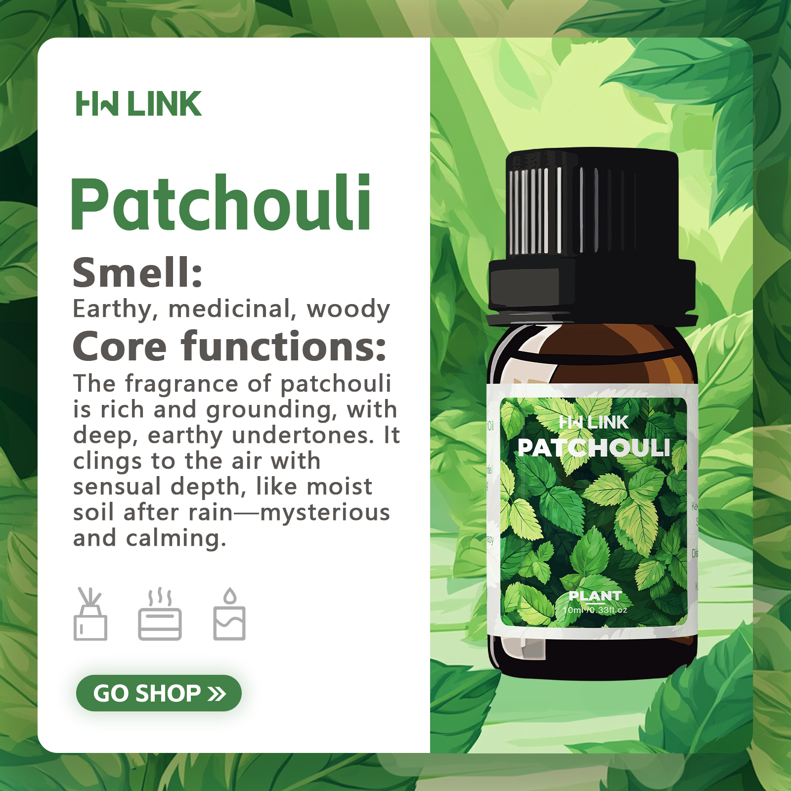 10ml Patchouli Essential Oils  – обзор и цена Aromatherapy Diffuser