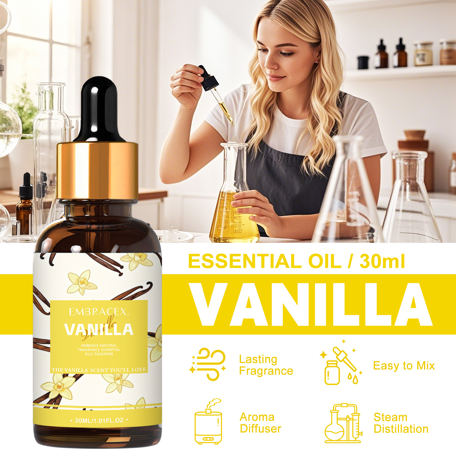 30ml Vanilla Essential Oil Per – обзор и цена Aromatherapy Diffuser