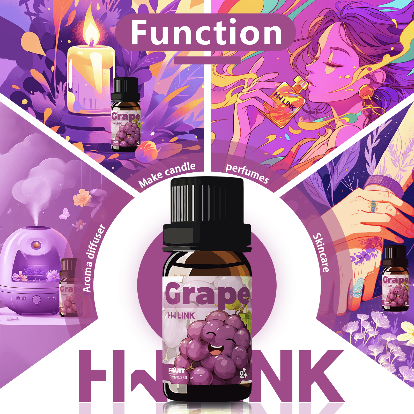 Grape Essential Oil 10ml Perfu – обзор и цена Aromatherapy Diffuser