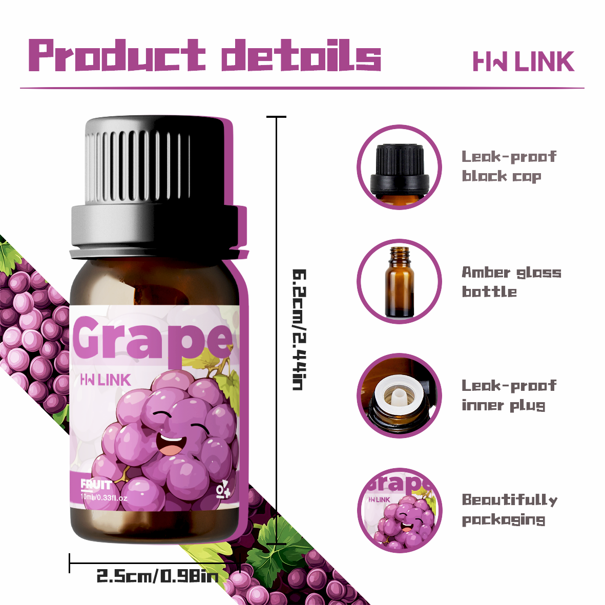 Grape Essential Oil 10ml Perfu – обзор и цена Aromatherapy Diffuser