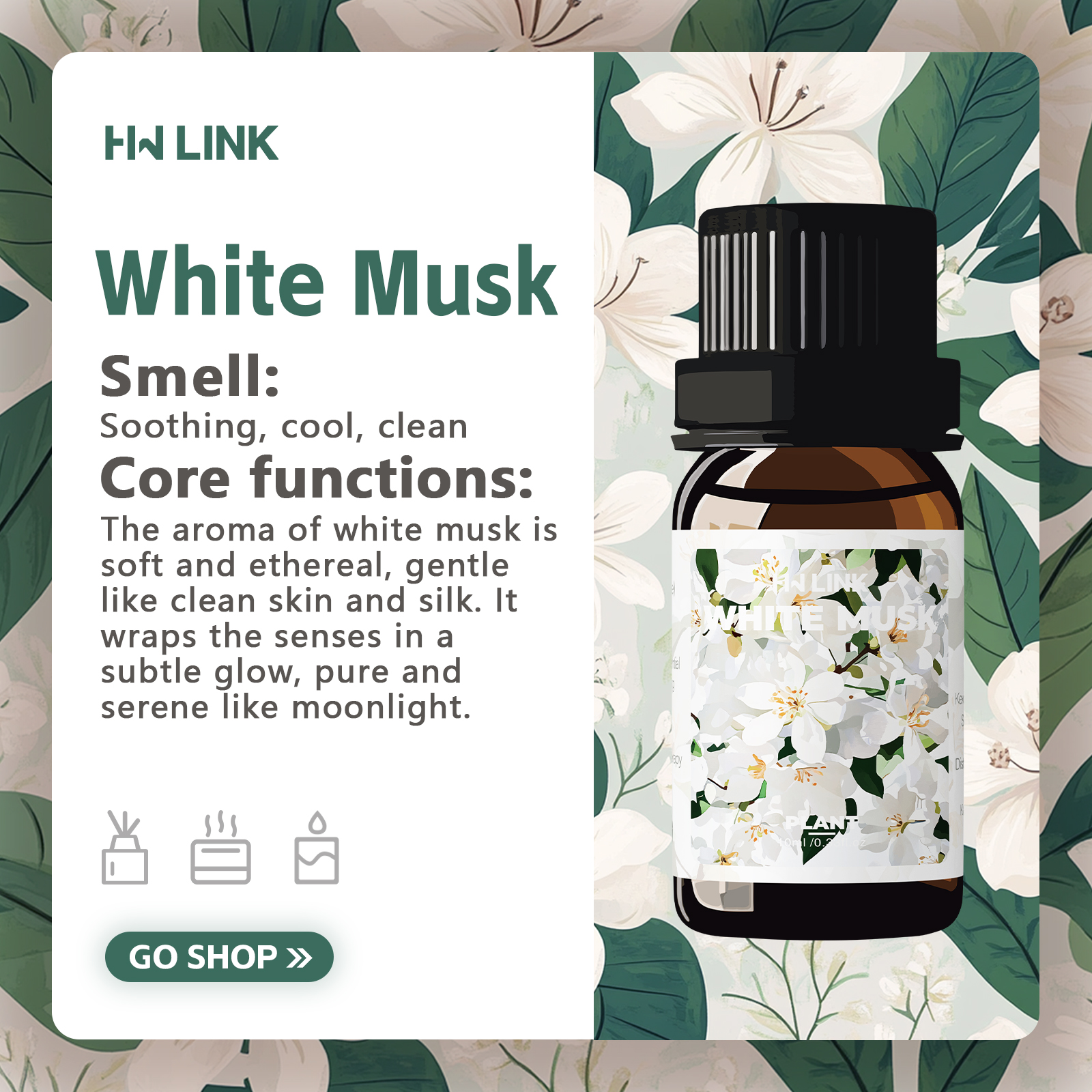 White Musk Essential Oils 10ml – обзор и цена Aromatherapy Diffuser