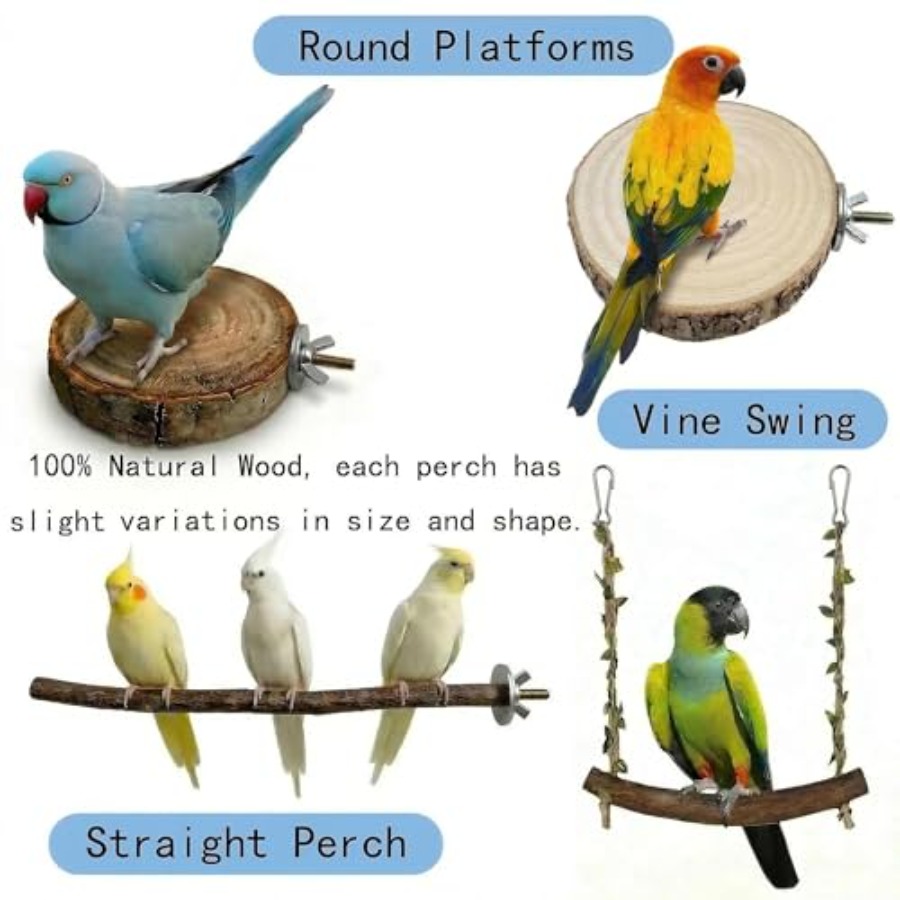 8PCS natural wood bird perches – обзор и цена Health & Wellness Events