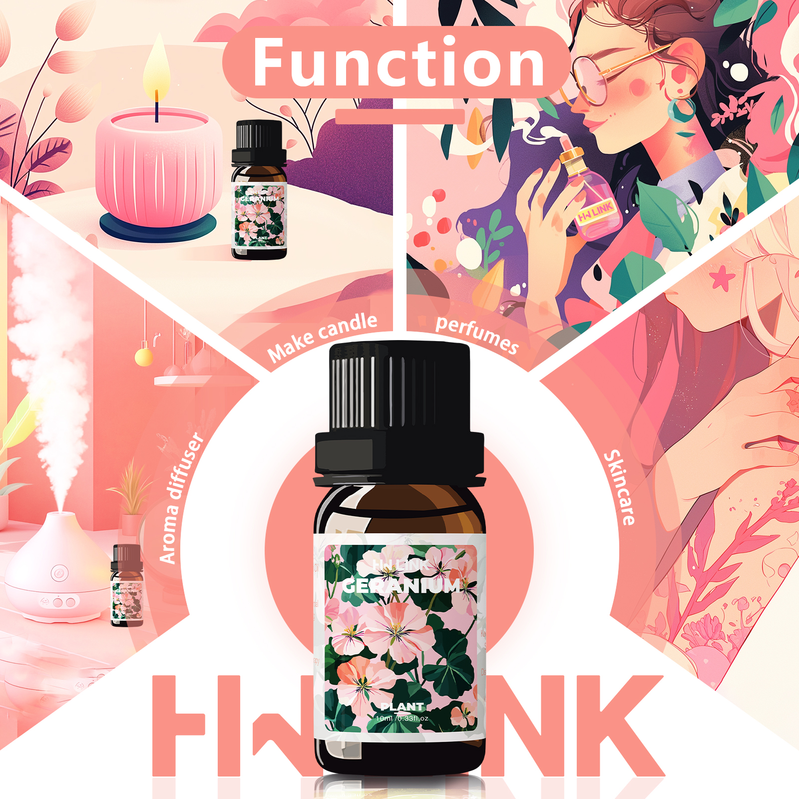 Geranium Essential Oil 10ml 10 – обзор и цена Aromatherapy Diffuser