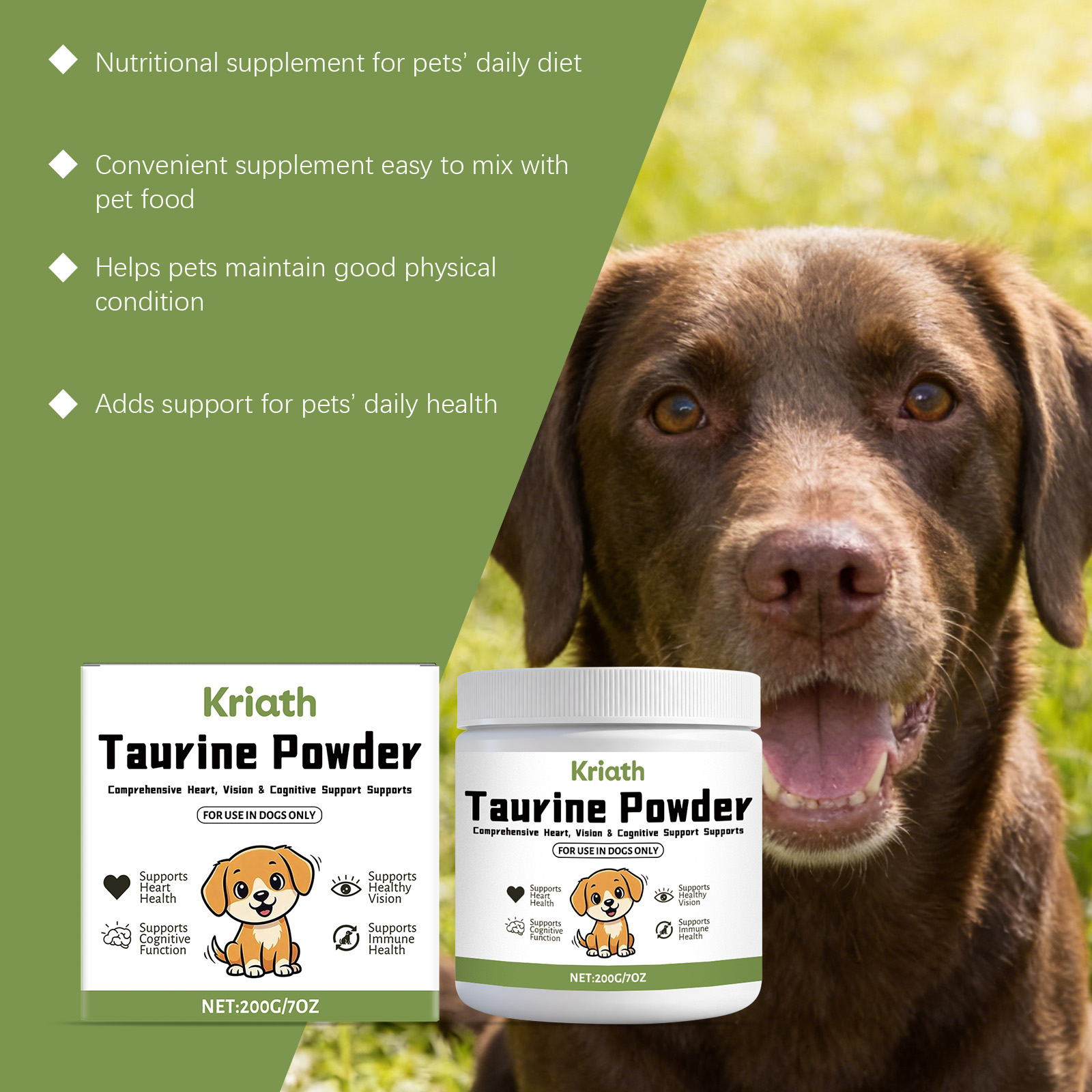 Dog Taurine Powder Easy-To-Mix – обзор и цена Wellness Health Nutrition